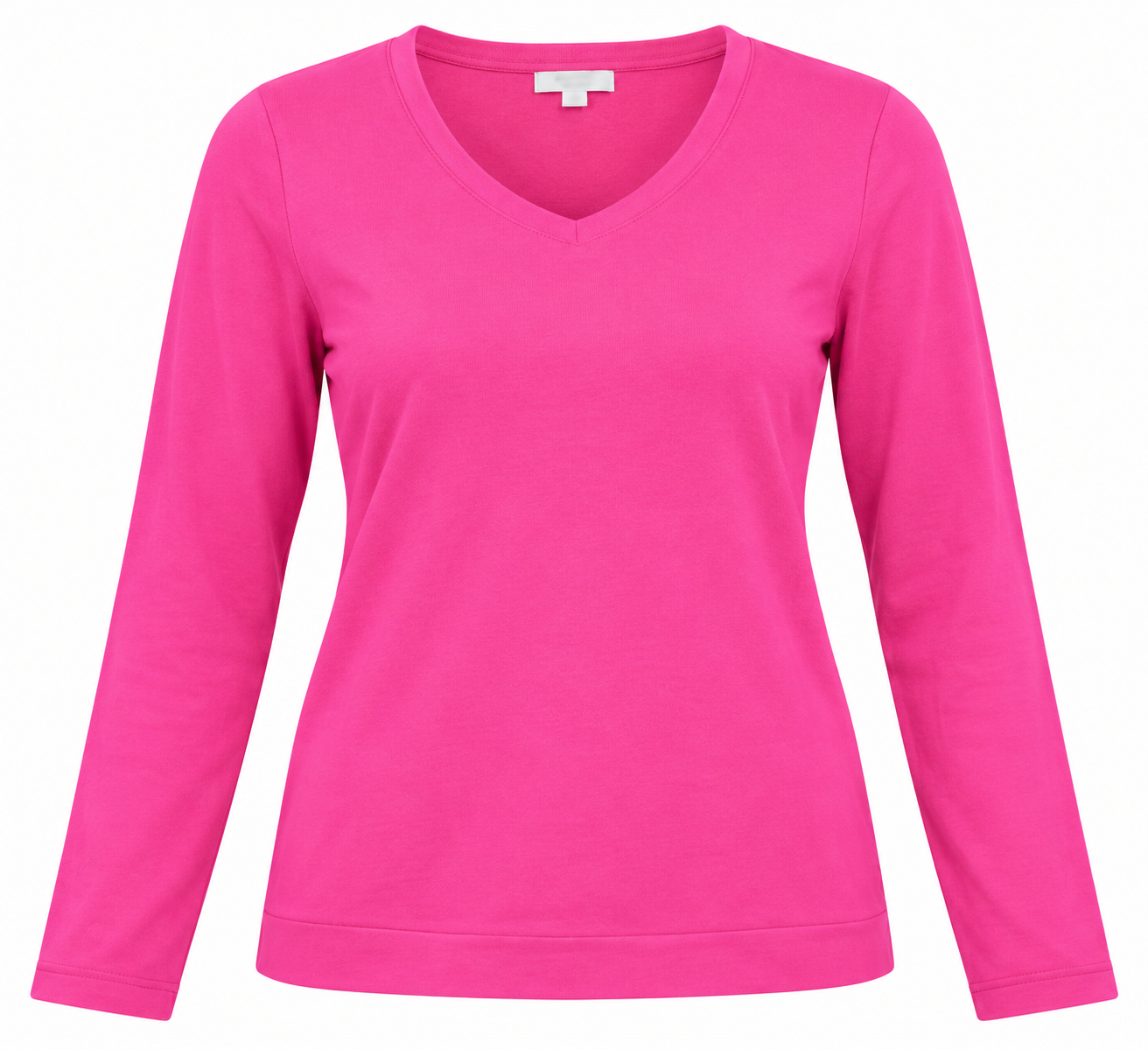 CAROLE HOCHMAN women’s pink V-neck long sleeve top in UK Size S. Comfortable, stylish UK imported fashion for casual and everyday wear.