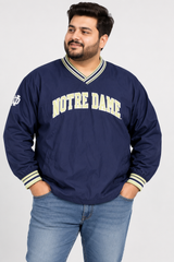 Champion Men Notre Dame Navy Pullover Windbreaker