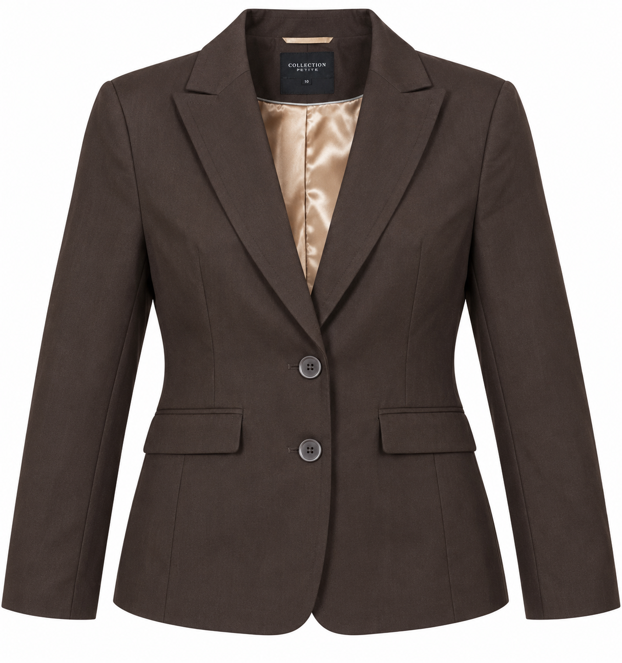 COLLECTION DEBENHAMS women’s brown tailored blazer in UK Size M. Elegant formal jacket with classic lapels and smart fit. Original UK branded fashion.