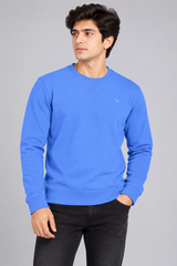CREW CLOTHING COMPANY Men Blue Crew Neck Sweatshirt