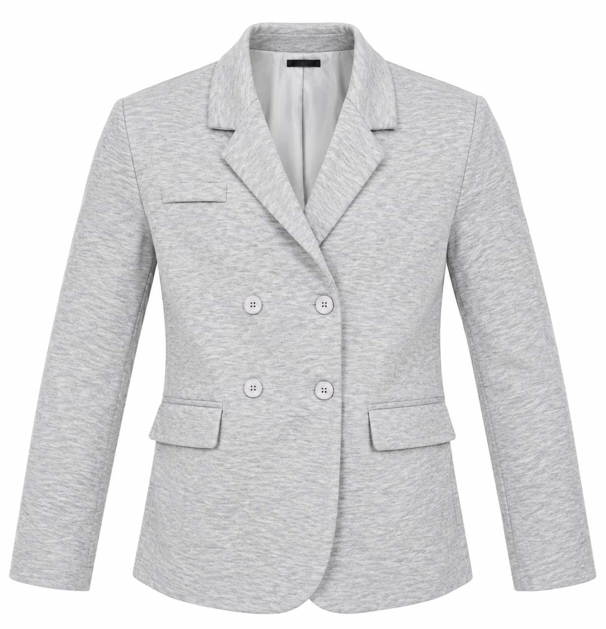 DAZY men’s light grey double-breasted blazer in UK Size XL. A stylish smart-casual jacket ideal for office, parties and formal occasions.