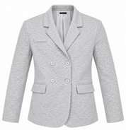 DAZY men’s light grey double-breasted blazer in UK Size XL. A stylish smart-casual jacket ideal for office, parties and formal occasions.