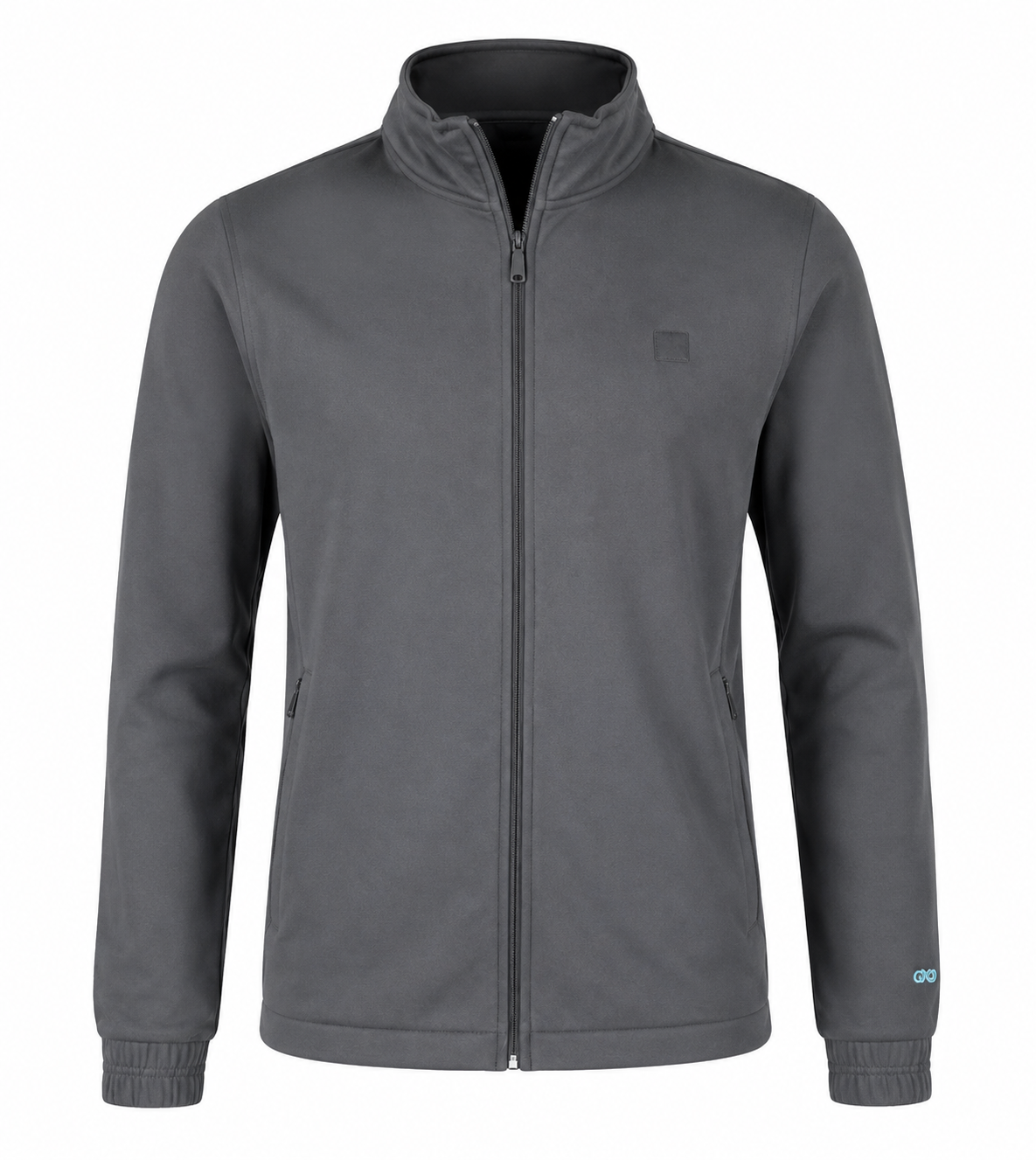  Dimensions Men’s Charcoal Grey Full-Zip Track Jacket featuring a high neck, zip pockets and ribbed cuffs. Stylish, versatile everyday menswear.