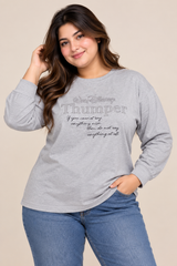 Disney Thumper Women Grey Long Sleeve Sweatshirt