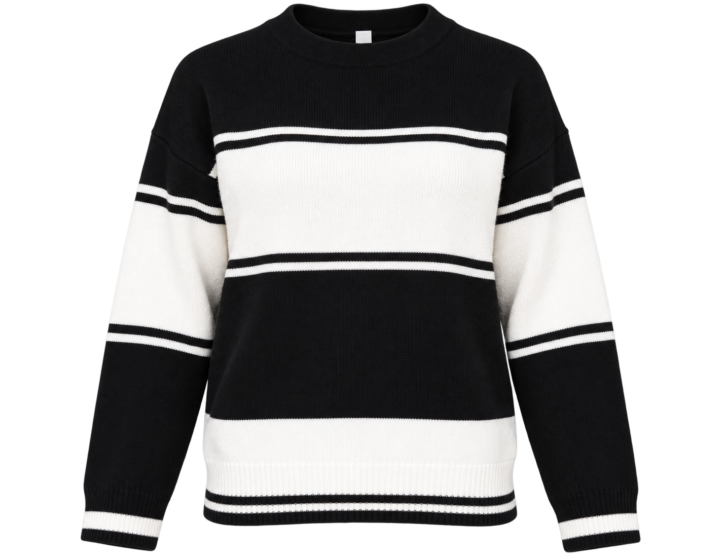 this DIVIDED women’s black and white striped knit jumper in UK Size XS. A stylish, comfortable long-sleeve jumper perfect for everyday wear.