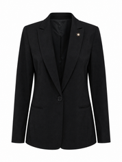 Dorothy Perkins black tailored blazer in UK size 14. A stylish formal women's jacket featuring classic lapels, long sleeves, button fastening and practical pockets.