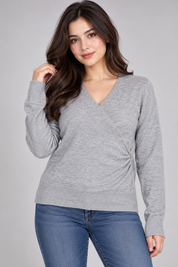 Dorothy Perkins Women's Grey Wrap Knitted Sweater in UK Size 16. Stylish V-neck, soft knit fabric and elegant crossover design. Shop now!