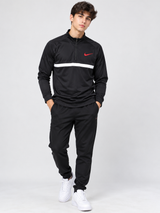 DRY FIT Men's Black Quarter-Zip Sports Training Top
