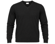  EASY Men's Black V-Neck Knitted Sweater in UK Size XL. Classic long-sleeve pullover for casual, office and winter wear at UK Customer Returns.