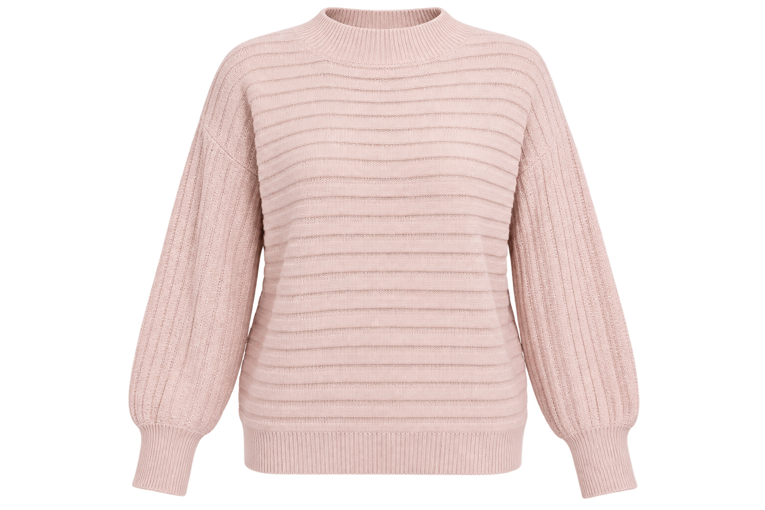 this EMERY ROSE women’s blush pink ribbed knit jumper in UK Size L. A comfortable, stylish long-sleeve sweater perfect for everyday wear.