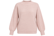 this EMERY ROSE women’s blush pink ribbed knit jumper in UK Size L. A comfortable, stylish long-sleeve sweater perfect for everyday wear.