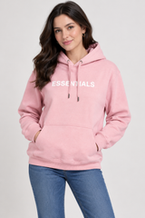 Essentials Women Pink Pullover Hoodie