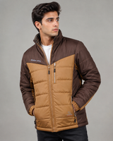 EverLast Men’s Brown & Wood-Tone Quilted Puffer Jacket