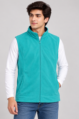 EWM Men Teal Fleece Gilet
