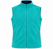  EWM Men’s Teal Fleece Gilet in UK Size L. Soft, lightweight and comfortable with a full zip and high collar—ideal for casual layering.