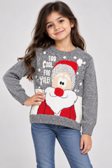 F&F Girls Christmas Santa Jumper