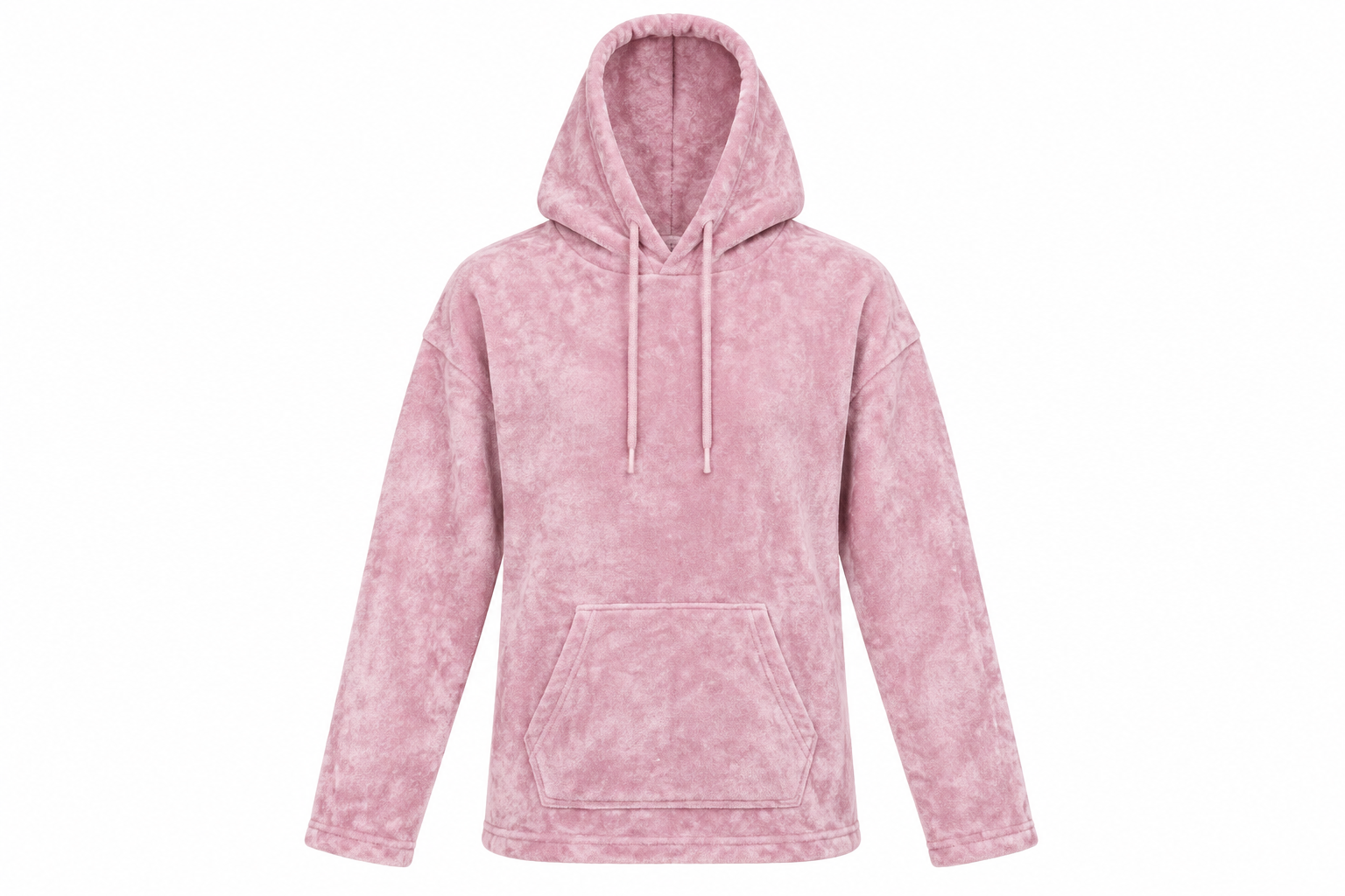  F&F Pink Velour Hoodie in UK Size S. Soft textured pullover with hood, drawstrings and kangaroo pocket, perfect for casual everyday wear.