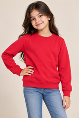 F&F Girls Red Crew Neck Sweatshirt