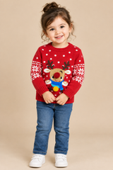 F&F Kids Christmas Reindeer Knitted Jumper