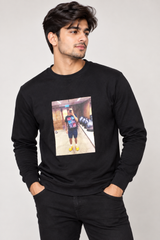 F&F Men Black Graphic Sweatshirt