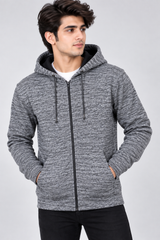 F&F Men Grey Marl Zip-Up Hoodie
