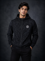 F&F Men's Black Zip-Up Hoodie