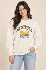 F&F Montana State 1996 Cream Sweatshirt for Women