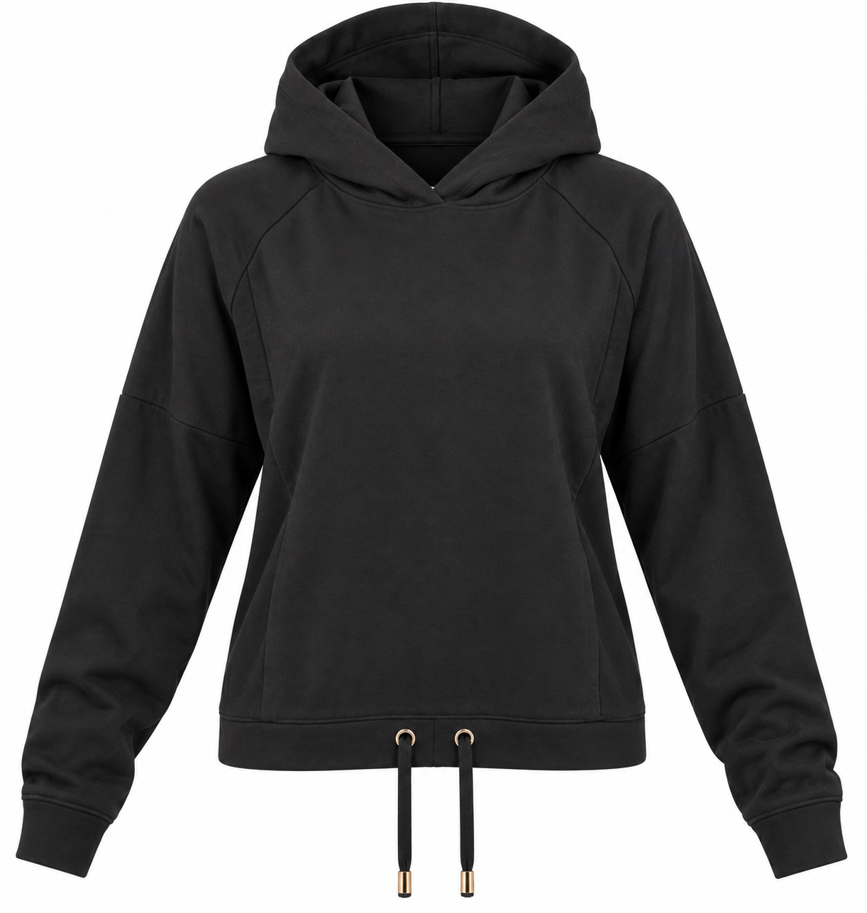 F&F women’s black hooded pullover in UK Size S. A stylish casual hoodie with long sleeves and adjustable drawstring detail for everyday wear.