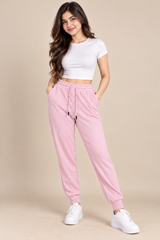 F&F Women Light Pink Ribbed Joggers