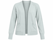F&F women’s mint green open-front knitted cardigan in UK Size M. Soft knit with long sleeves, ribbed trims and front pockets for comfortable everyday layering.