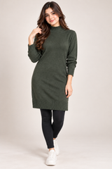 F&F Women Olive Green Knitted Sweater Dress