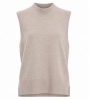 F&F women’s beige high neck sleeveless knitted jumper vest in UK size 18. A stylish and versatile layering piece for smart, casual and everyday outfits.