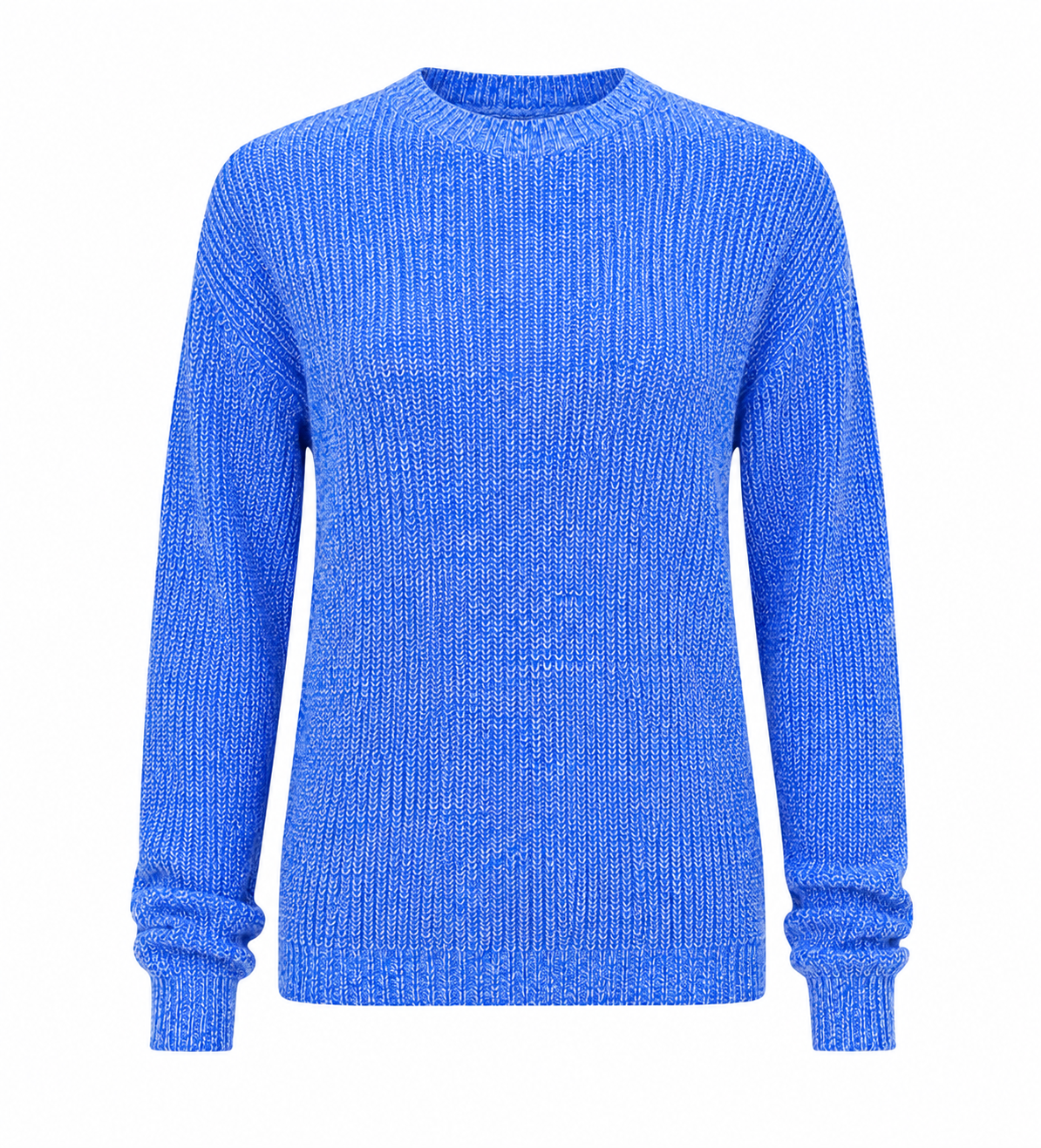 F&F Women’s Blue Textured Knit Jumper in UK Size 12. Stylish crew neck design, long sleeves and textured knit finish, perfect for casual everyday outfits.