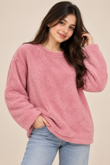 F&F Women’s Pink Teddy Fleece Jumper
