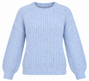  F&F women’s sky blue flecked knit jumper in UK Size 12. Cosy crew-neck sweater with long sleeves and ribbed detailing for everyday wear.