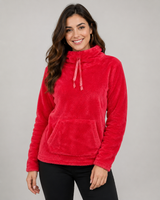 F&F Womens Red Fleece Hoodie