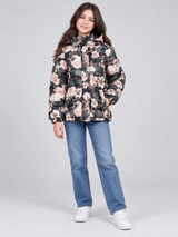 Firetrap Girl Floral Hooded Padded Jacket