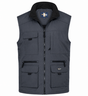  Fortress Men's Black Utility Jacket in XL. Features multiple utility pockets, full zip fastening, and a durable lightweight design—ideal for workwear, outdoor adventures, hiking, fishing, camping, and everyday casual wear.