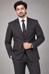 French Connection Men Black Pinstripe Formal Blazer
