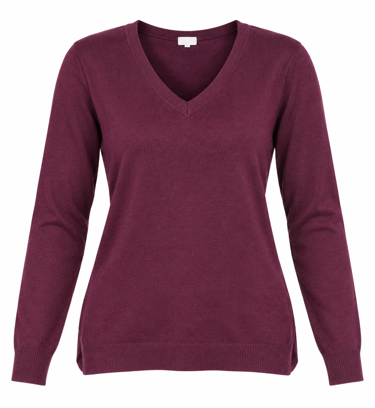 GAP women’s plum V-neck knit jumper in UK Size M. A stylish long-sleeve knit ideal for casual wear, work and everyday layering.