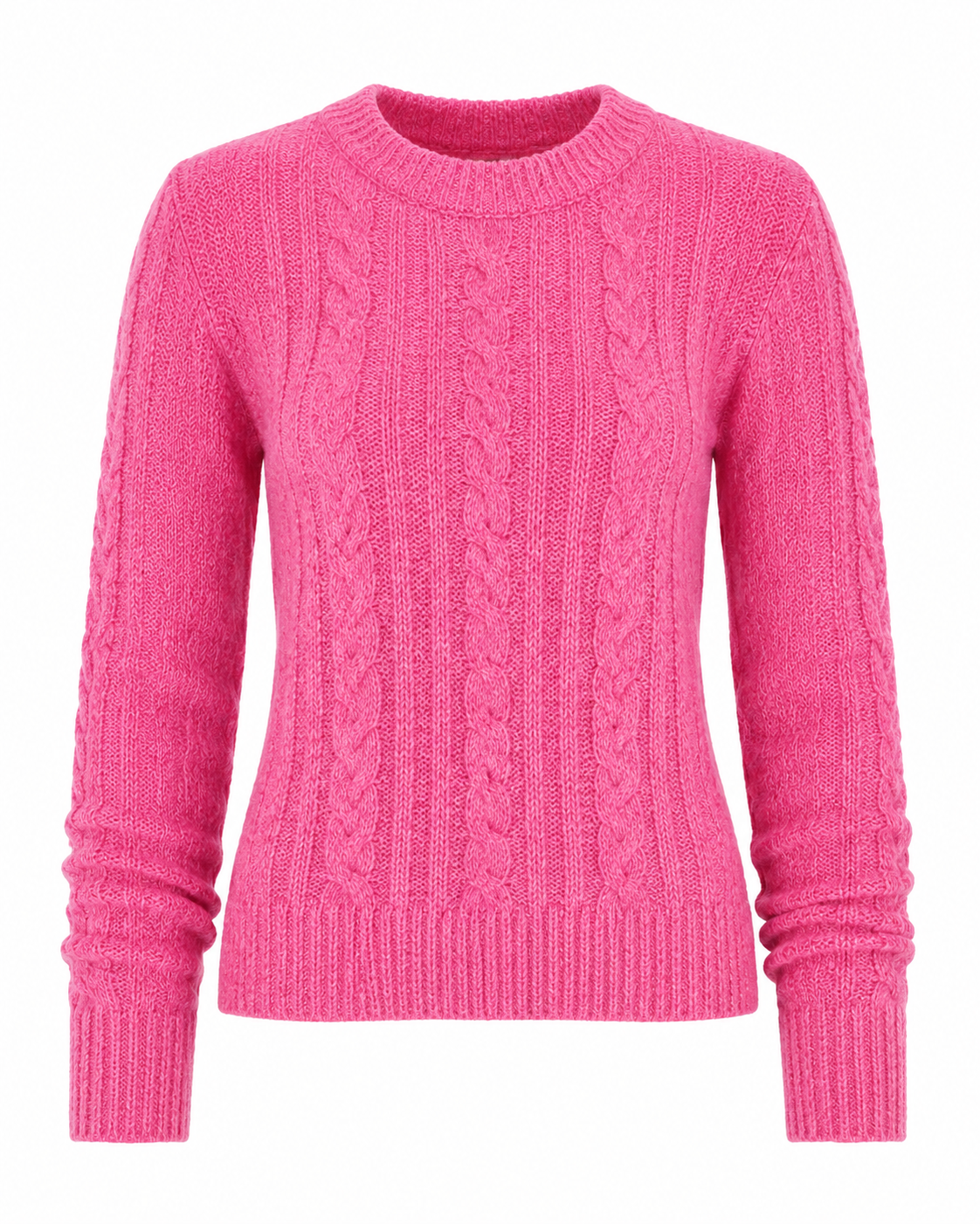  GAP women's pink cable knit sweater in UK size M. Stylish long-sleeve jumper with textured knit design, crew neck and ribbed detailing.