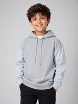 George Boys Grey & White Colour Block Pullover Hoodie
