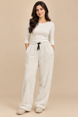 George Cream Fluffy Fleece Lounge Trousers Women