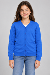 George Girl  Blue V-Neck Knitted Cardigan