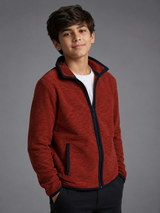 George Men's Maroon Full Zip Fleece Jacket