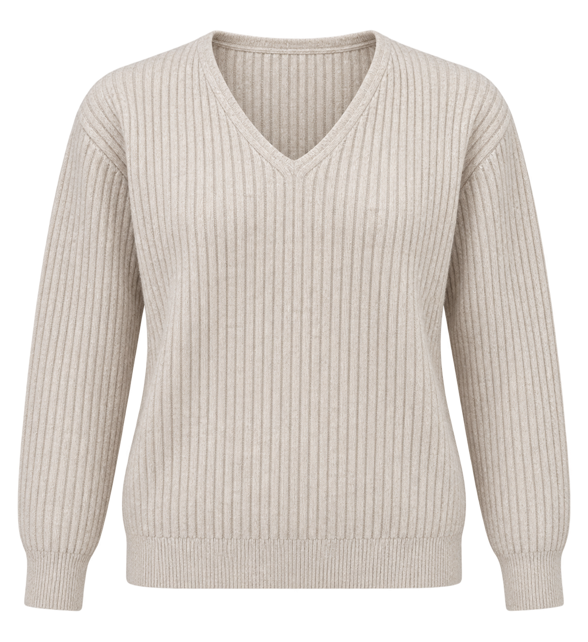 George women’s beige ribbed V-neck knit jumper in UK size S. Soft, stylish and perfect for casual, workwear and everyday layering.