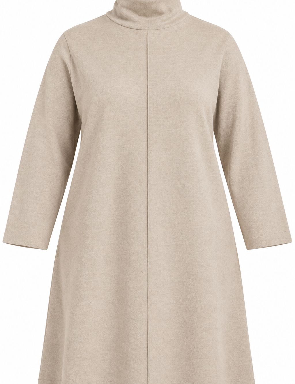 GEORGE women’s beige roll neck tunic dress in UK Size 3XL. Cosy long sleeves, relaxed plus-size fit and stylish longline design.