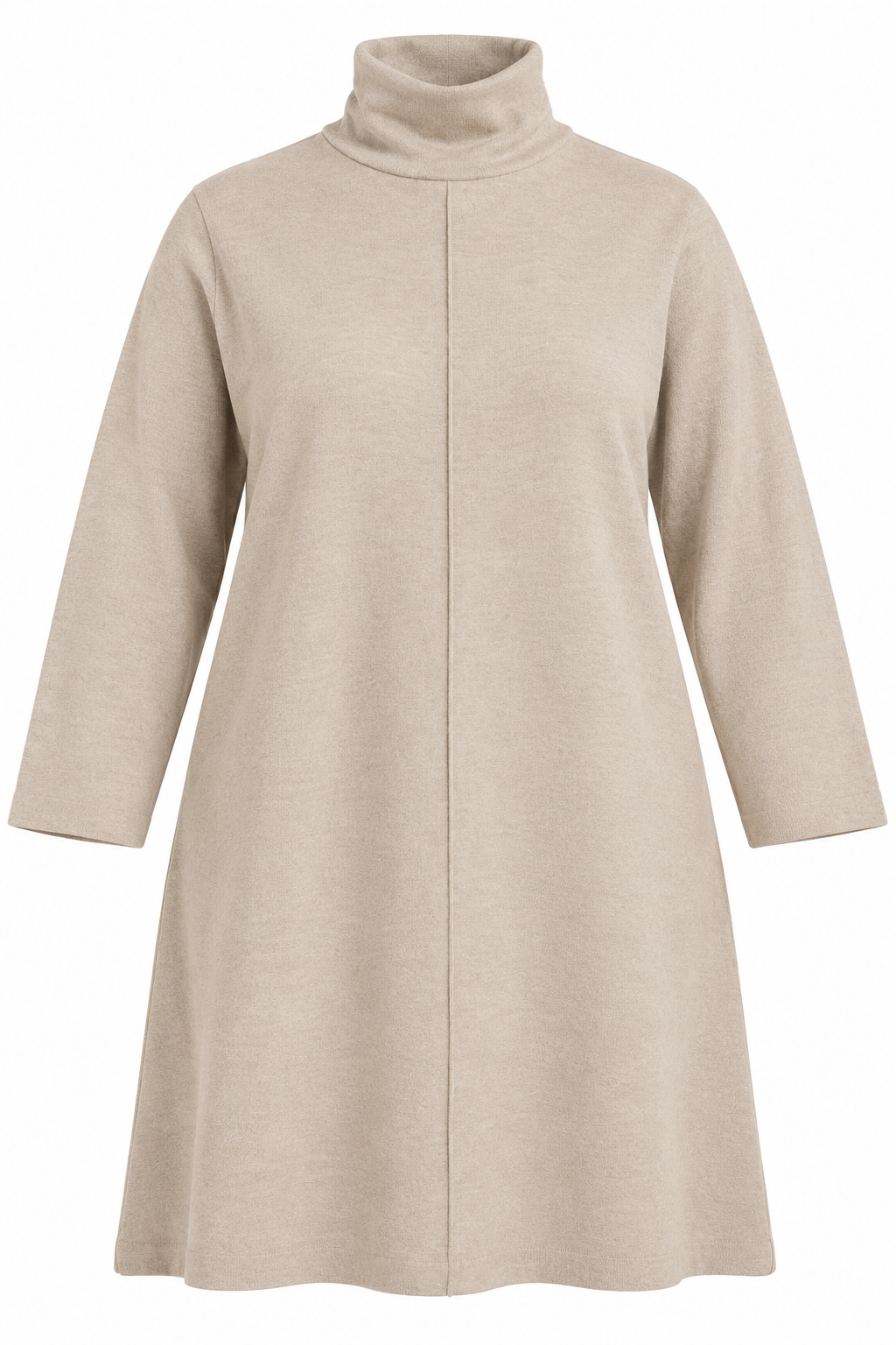GEORGE women’s beige roll neck tunic dress in UK Size 3XL. Cosy long sleeves, relaxed plus-size fit and stylish longline design.