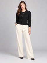 George Women  Black Button-Up Knit Cardigan
