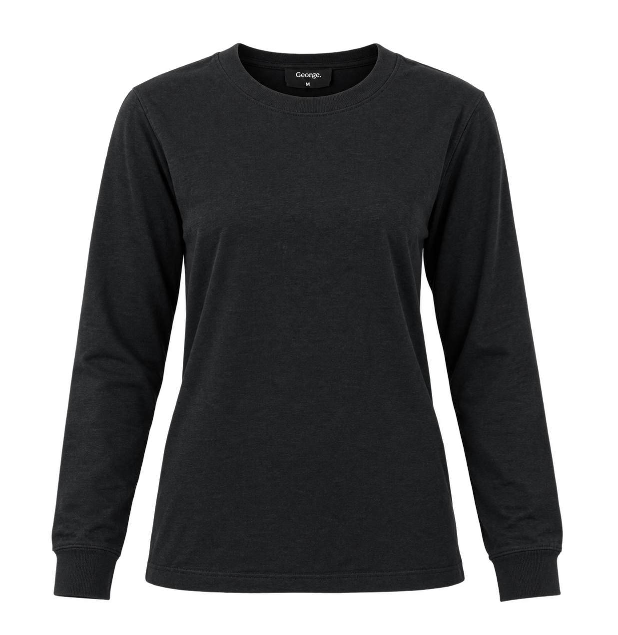 GEORGE women’s black full sleeve top in UK size M. Classic crew neck, versatile casual design and comfortable everyday style. ⭐⭐⭐⭐